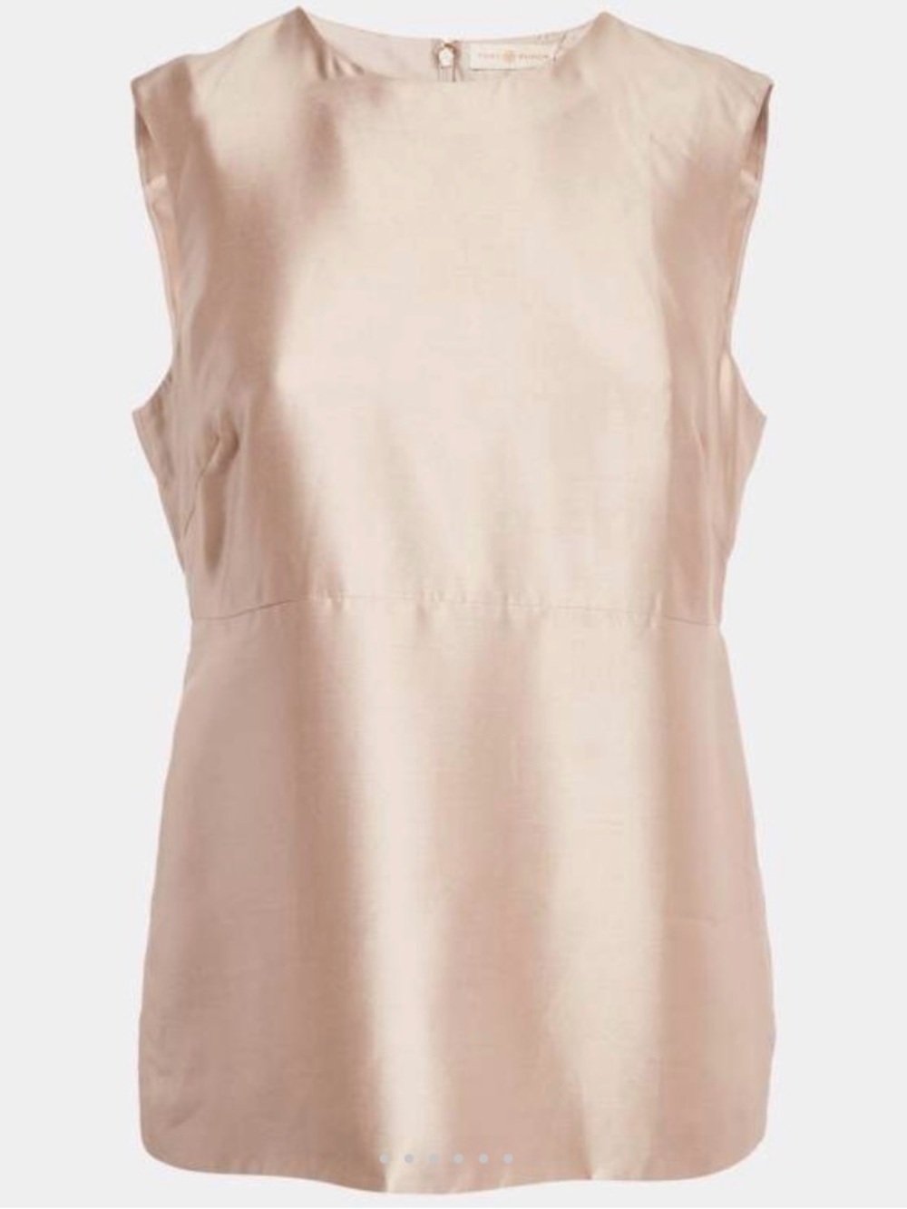 NWT Tory Burch Blush Champagne Eden Shell Silk Sleeveless Top Size 10